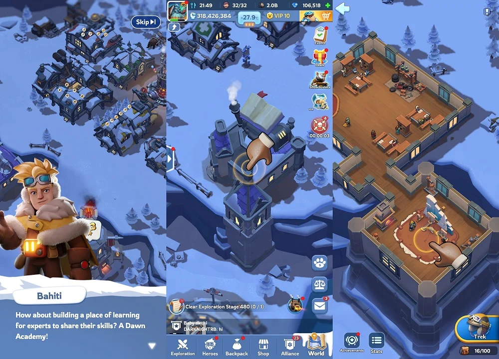 Dawn Academy tutorial and interior